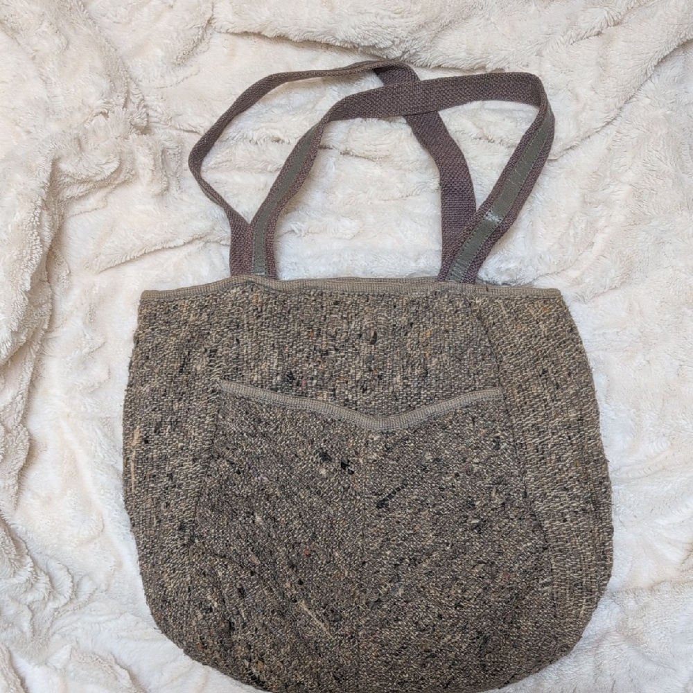 Vintage Gray Tweed Women's Tote Bag